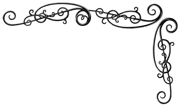 Drawing of ornate metal scrollwork